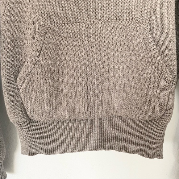 Essentials Knit Logo Hoodie Pullover Black & Taupe Size XS - Picture 8 of 15